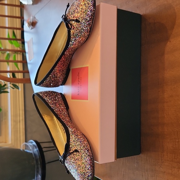 Kate Spade Honey glitter ballet flats rainbow - Picture 7 of 12